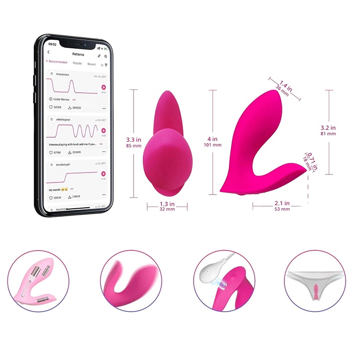 Lovense Flexer Máy Rung Mini 2 Đầu Chuyển Động Kích Thích Điểm G