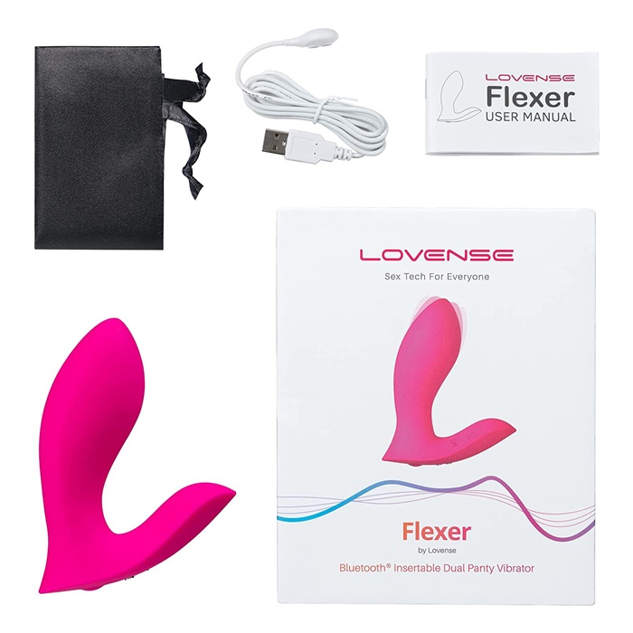 Lovense Flexer Máy Rung Mini 2 Đầu Chuyển Động Kích Thích Điểm G