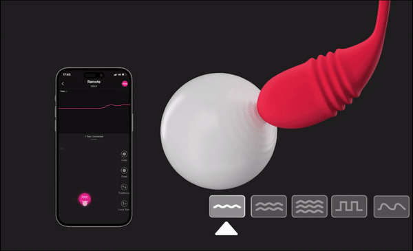 Lovense Vulse rung thụt tự động kết nối app