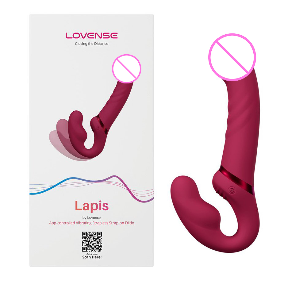 Lovense Lapis Dương Vật Giả 2 Đầu Rung Cho Les Điều Khiển Qua App
