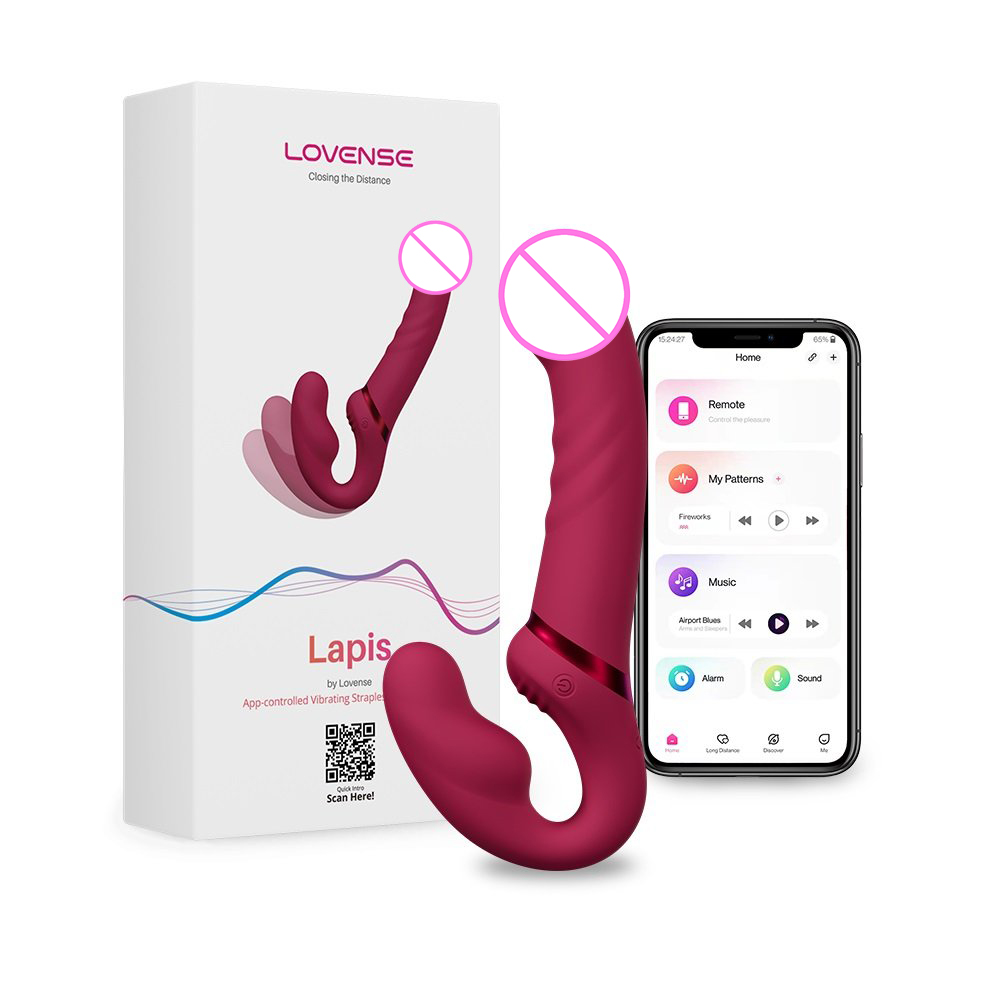 Lovense Lapis Dương Vật Giả 2 Đầu Rung Cho Les Điều Khiển Qua App