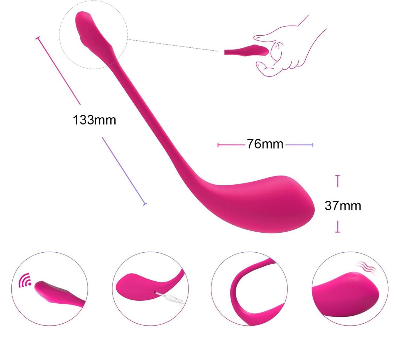 Lovense Lush 2 Trứng Rung Tình Yêu Cao Cấp Kết Nối App